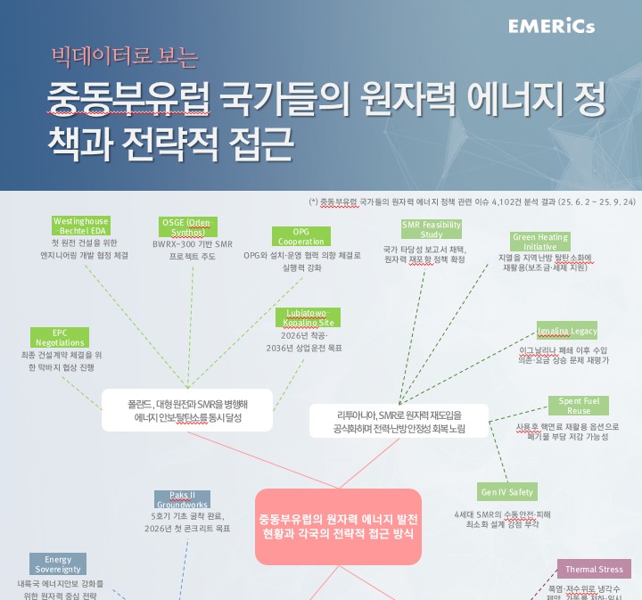 [월간정세변화] 중동부유럽 국가들의 원자력 에너지 정책과 전략적 접근