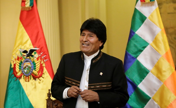 [포토] 볼리비아 대통령, 4선 연임 포기해
