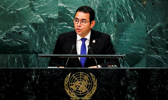 [포토] 과테말라 대통령, UN 총회서 연설