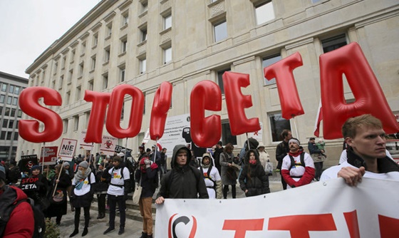 [포토] 폴란드, CETA와 TTIP 비준을 반대하는 시위 열려