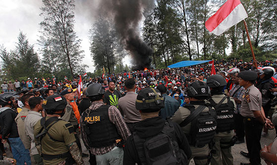 [포토] 인도네시아 프리포트 맥모란社 노동자들, 파업 돌입