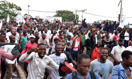 [포토] 콩고 야당 대선후보들의 지지자들 모여
