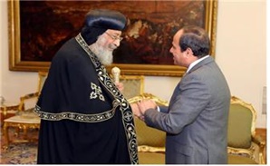 [포토] 이집트 대통령, 콥트교 교황과 만나 법 앞의 평등을 강조