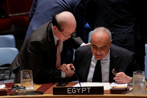 [포토] 이집트 대사, 유엔 안전 보장 이사회 참석