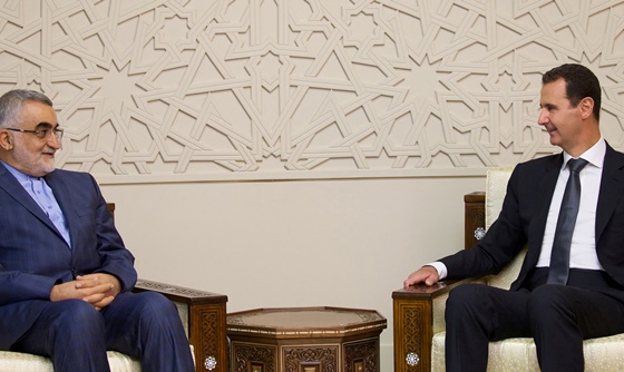 [포토] 이란 의회 안보위원장, 시리아 대통령과 회담