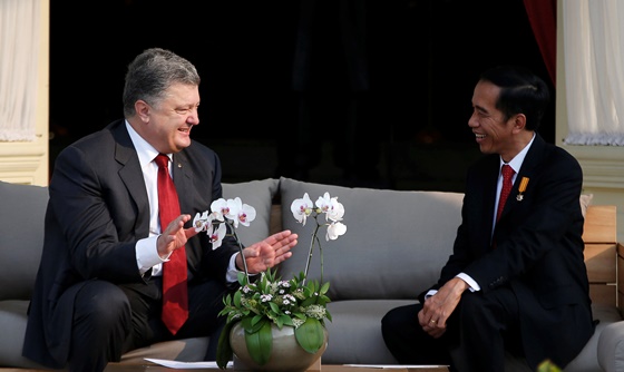 [포토] 페트로 포로셴코 우크라이나 대통령, 인도네시아 방문
