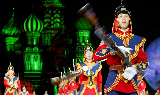 [포토] 몽골 군악대, 모스크바에서 열린 국제 군악대축체 참가