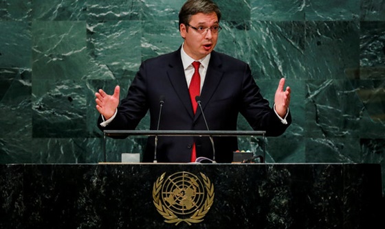 [포토] UN 총회에서 연설하는 세르비아 총리