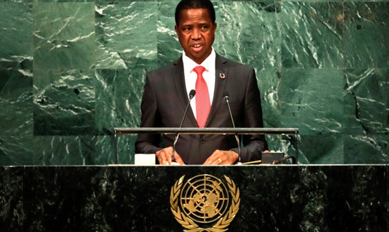 [포토] UN 총회에 참석한 잠비아 대통령