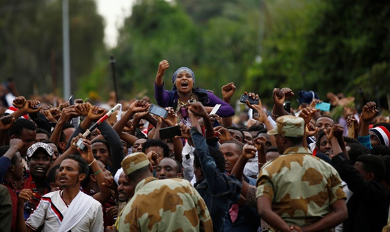 [포토] 에티오피아 반정부 시위중 압사사고 발생하여 수십명 사망해