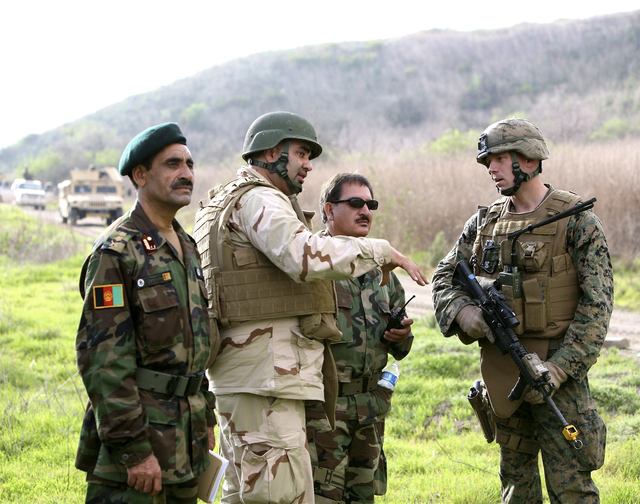 [포토] 아프가니스탄 군인들, 캘리포니아에서 열린 미 해병대 훈련 참가 