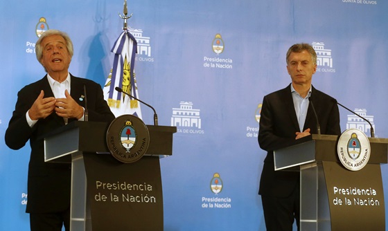 [포토] 우루과이 대통령, 아르헨티나 대통령과 공동 기자회견