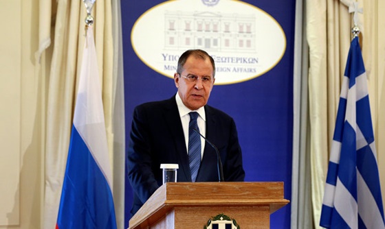 [포토] 러시아 외무장관, 그리스의 러시아 무역제재 반대에 감사 표해