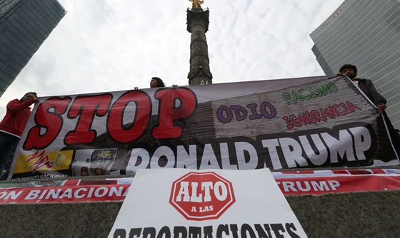 [포토] 멕시코시티, 트럼프 미국 대통령 당선인 반대 시위 벌어져