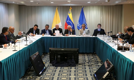 [포토] 베네수엘라 정부-야당 간 대화, 1차 합의에 성공