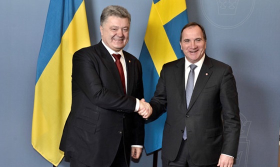 [포토] 우크라이나 대통령, 스웨덴 총리와 회담