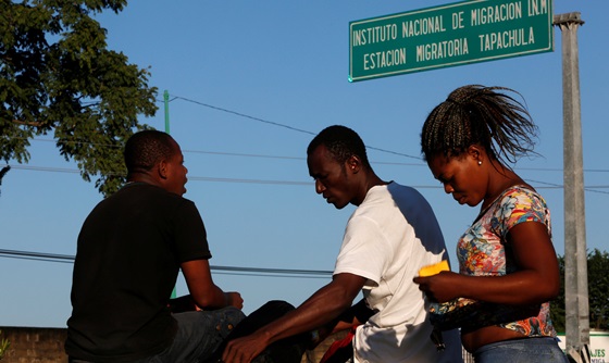 [포토] 아이티 난민, 멕시코 국경에서 망명 신청