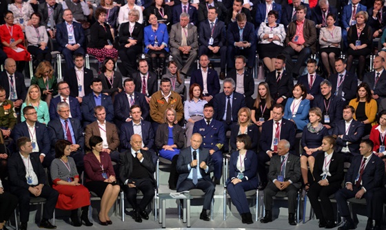 [포토] '전(全)러시아국민전선'에 참석한 푸틴 대통령