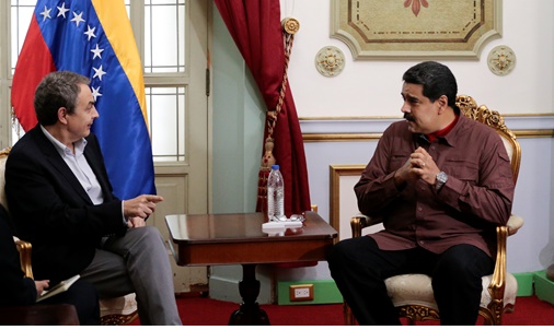 [포토] 베네수엘라 대통령, 스페인 전 총리와 회담