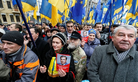 [포토] 우크라이나, 오데사 前주지사 지지하는 행진 열려
