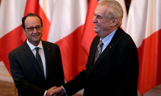 [포토] 체코 대통령, 프랑스 대통령과 정상회담