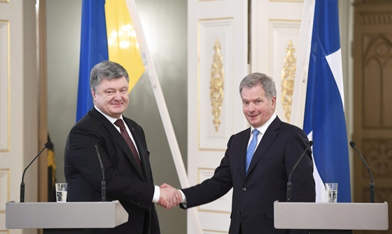 [포토] 우크라이나 대통령, 핀란드 대통령과 회담