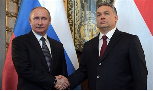 [포토] 러시아 대통령, 헝가리 방문하여 총리와 만나