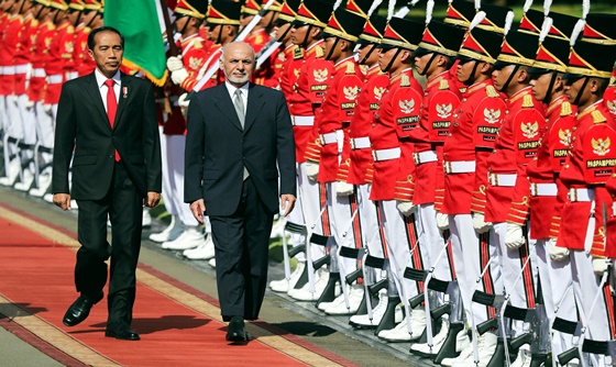 [포토] 아프가니스탄 대통령, 인도네시아 대통령 궁 방문해
