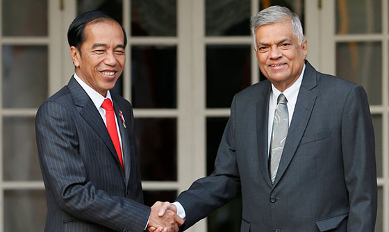 [포토] 인도네시아 대통령, 스리랑카 총리와 회동