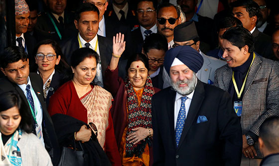 [포토] 인도 외무부 장관, 네팔 공식 방문