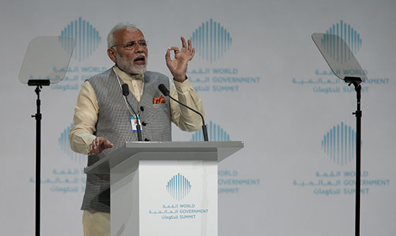 [포토] 인도 총리, 세계정부 정상회담서 연설