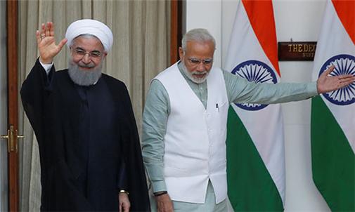 [포토] 인도-이란 정상 회담 개최