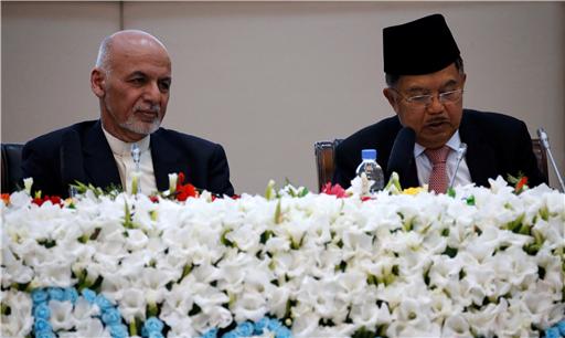 [포토]아프가니스탄 대통령과 인도네시아 부통령, 카불에서 열린 평화 안보 협력 회의 참석